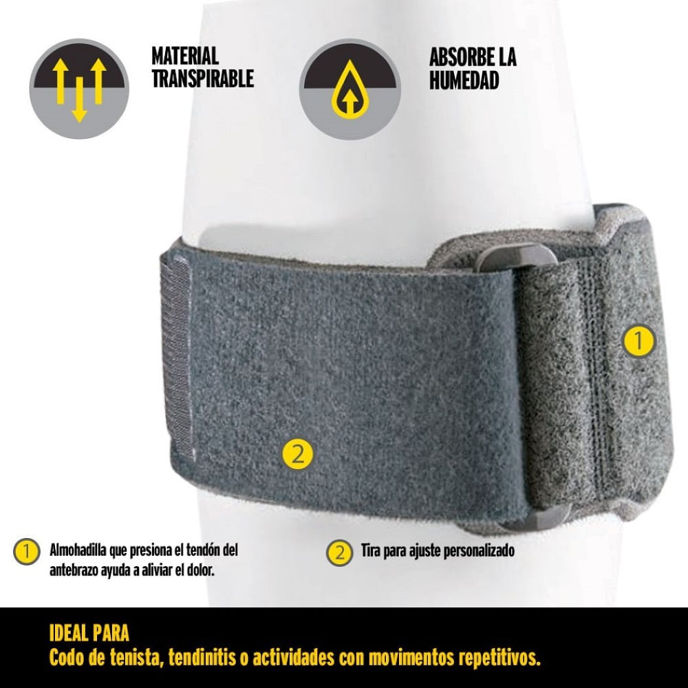 Sleeve Stars Codera para hombres y mujeres, para tendinitis y codo de  tenista, soporte de contrafuerte, para alivio y soporte de antebrazo con 3  – Yaxa Colombia