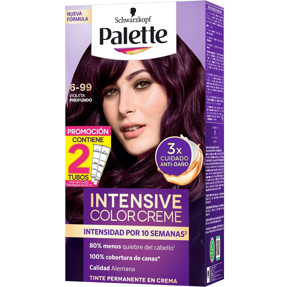 Incienso Intuición Consciente de Tinte Palette Color Creme Permanente 6-99 Violeta Profundo Dt-Locatel  Colombia