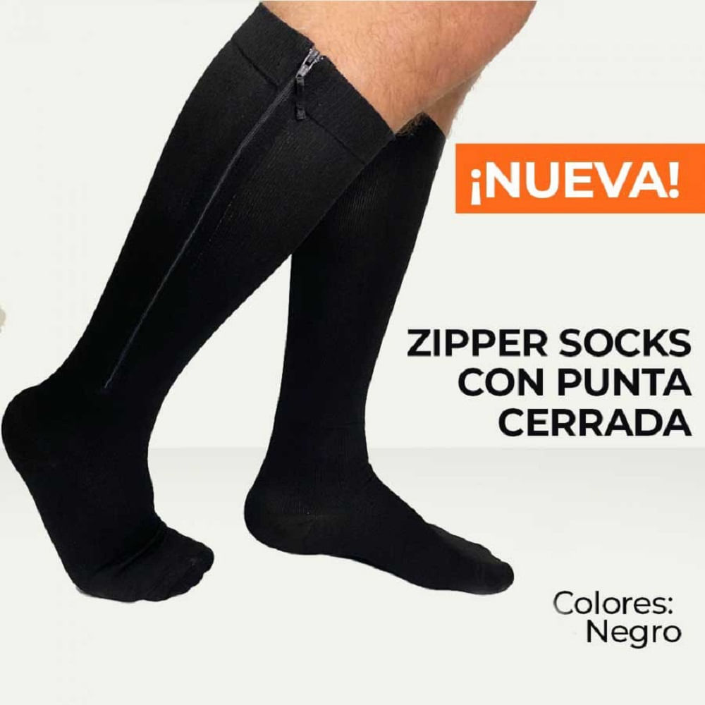 Medias Medi Varic Zipper Socks 15-20 Talla S Negro - Locatel