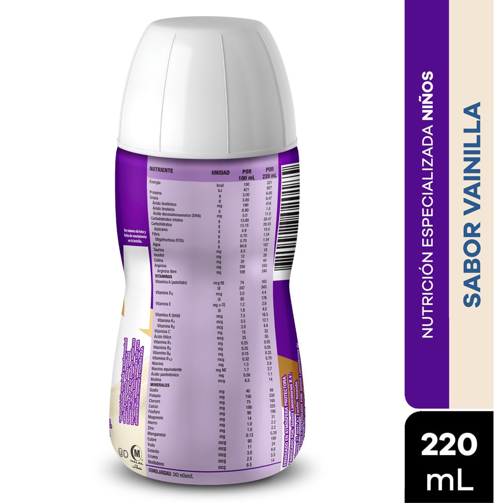 Complemento Nutricional Vainilla 220 Ml Botella Unidad