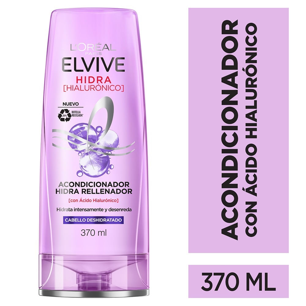 LOREAL Elvive Shampoo Hidra Hialuronico 750ml-25.4 Oz -PACK X 2