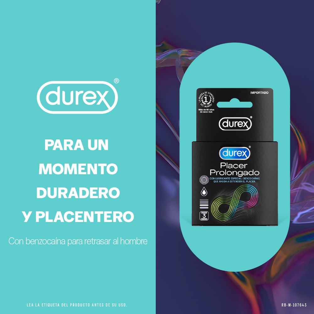 Condones Durex Placer Prolongado X 3Und-Locatel Colombia - Locatel