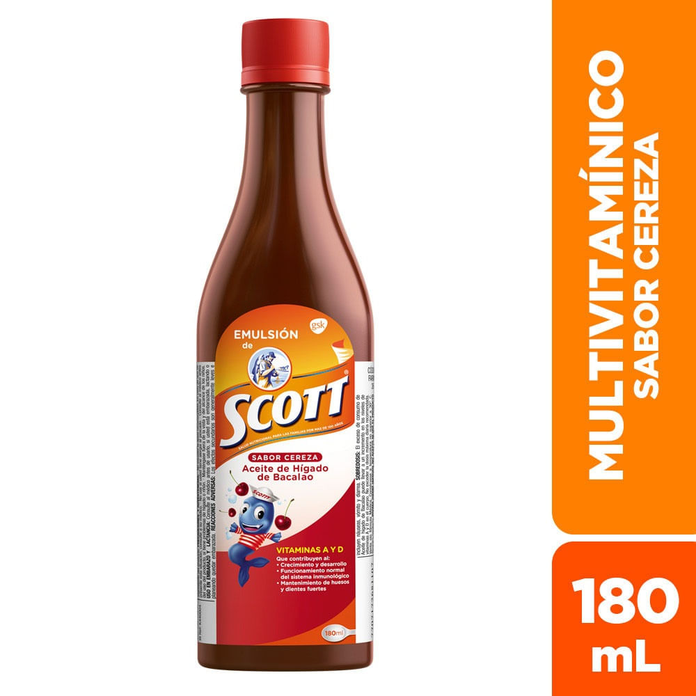 Emulsion de Scott Sabor (1) Tradicional(1)Cherry (1) Frutas