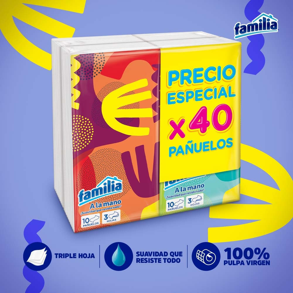 Pañuelo Familia Triple Hoja Bolsillo 4 X 10Und-Locatel Colombia - Locatel