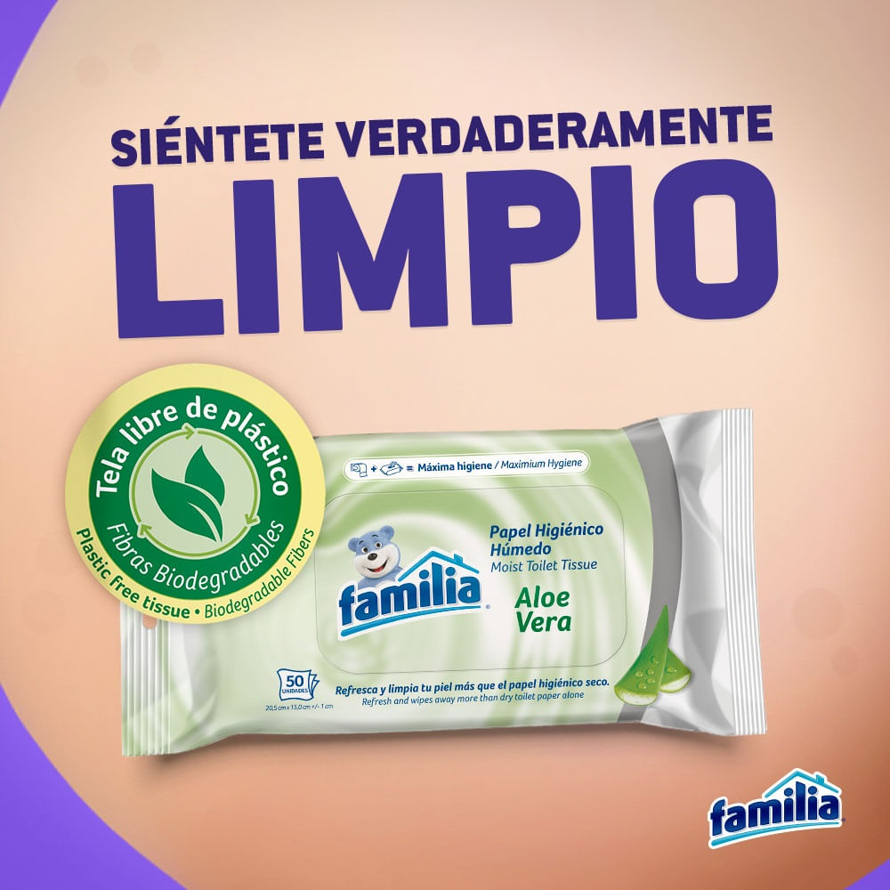 Papel Higienico Humedo Familia Aloe Vera X 100Und-Locatel Colombia - Locatel