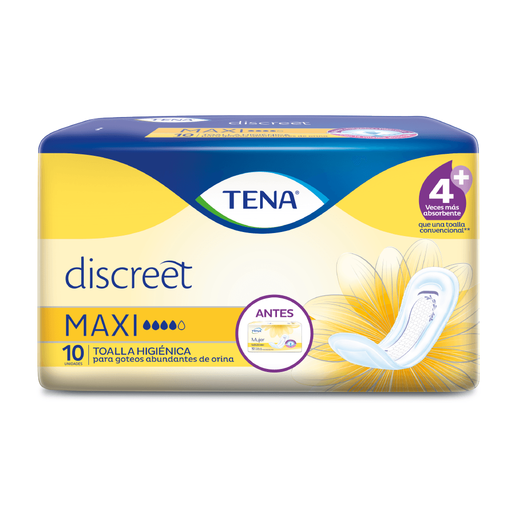 Toalla TENA Discreet maxi x10