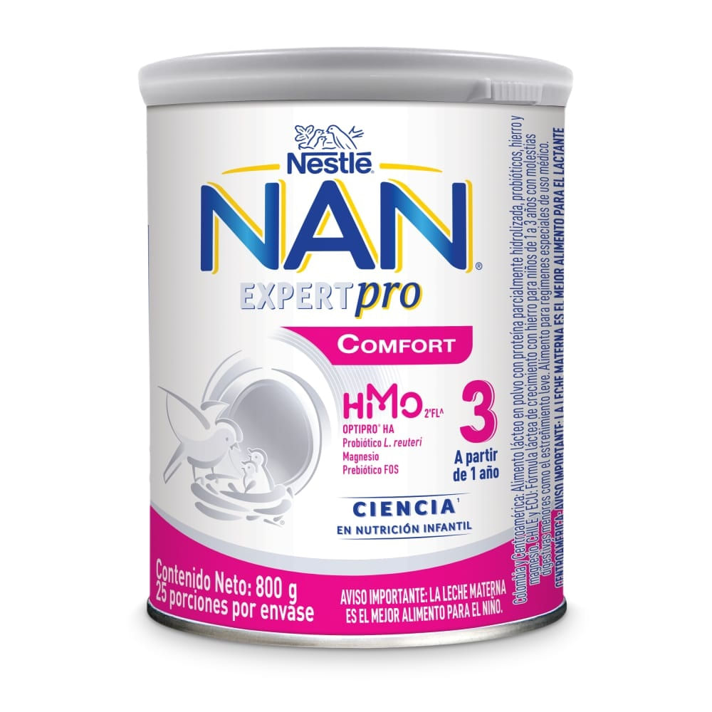 NAN Nestlé Total Confort 1 Fórmula en Polvo para Bebés, 3 x 800g :  .es: Alimentación y bebidas