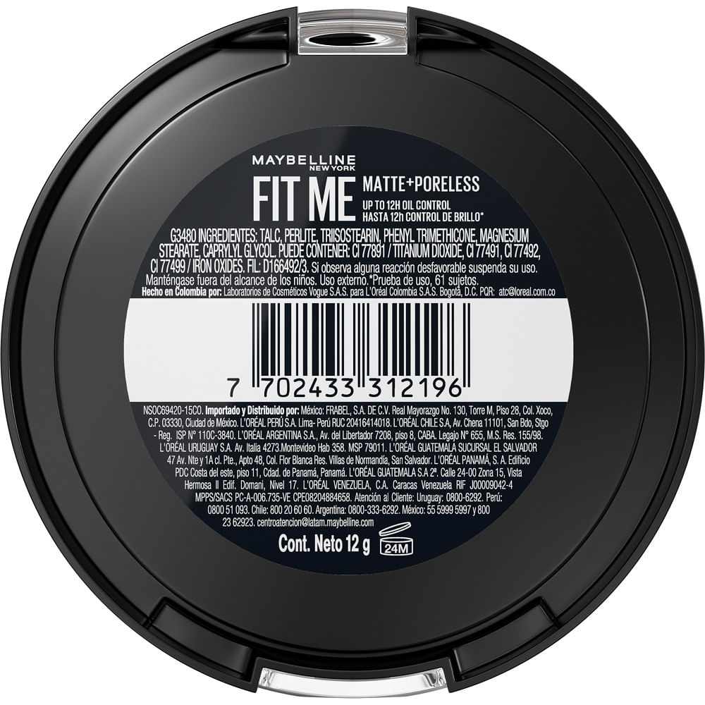 Polvo Compacto Fit Me X 12Gr - Maybelline –