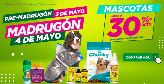 Este Madrugón, Locatel Colombia te ofrece sonrisas Sanas para tus Mascotas la tienda ofrece un descuento del 30% en referencias seleccionadasen productos para perros y gatos durante dos días.